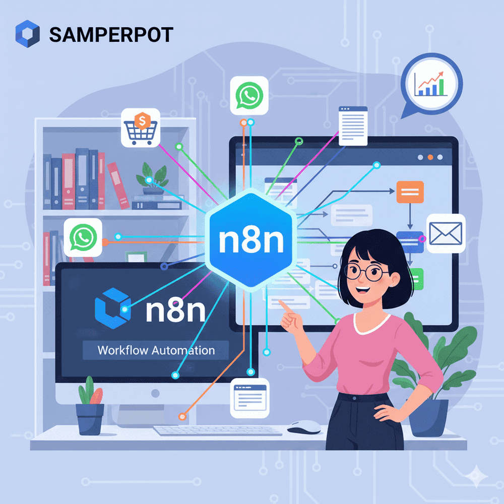 15 Contoh Otomatisasi n8n Praktis untuk Bisnis Kecil